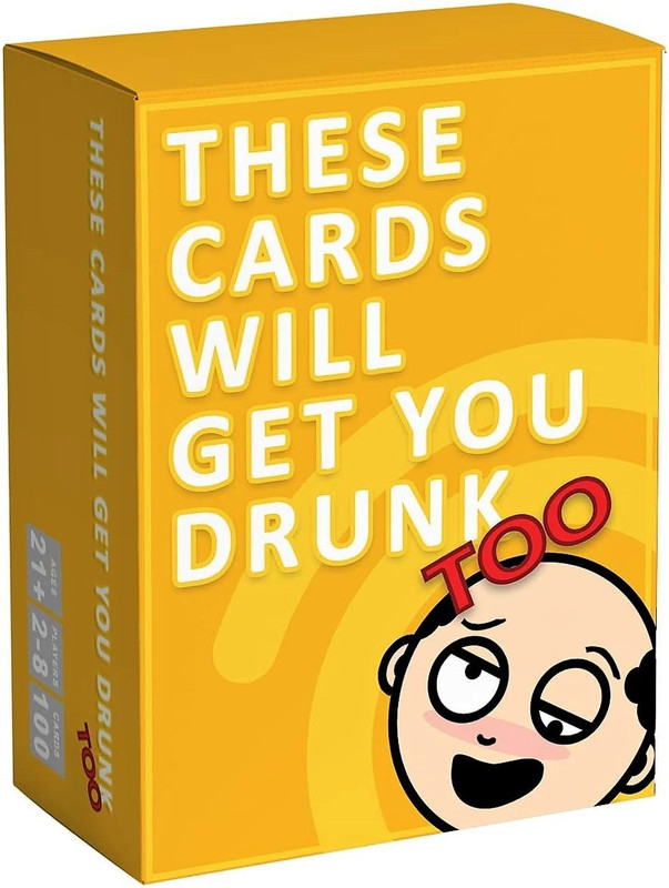 Quirkmall These Cards will get You Drunk Too - Fun Adult Drinking Game for Parties(Black)