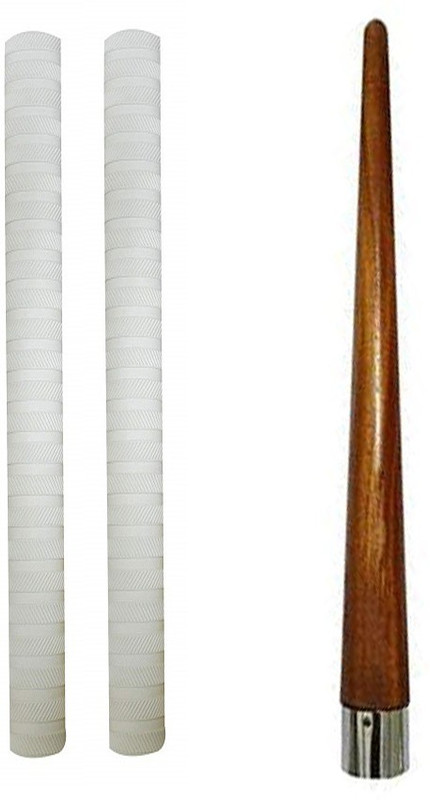 Dinetic Cricket Bat Grip Cone with 2 Grip Combo (Color Of Grip Assorted)(Pack of 3)