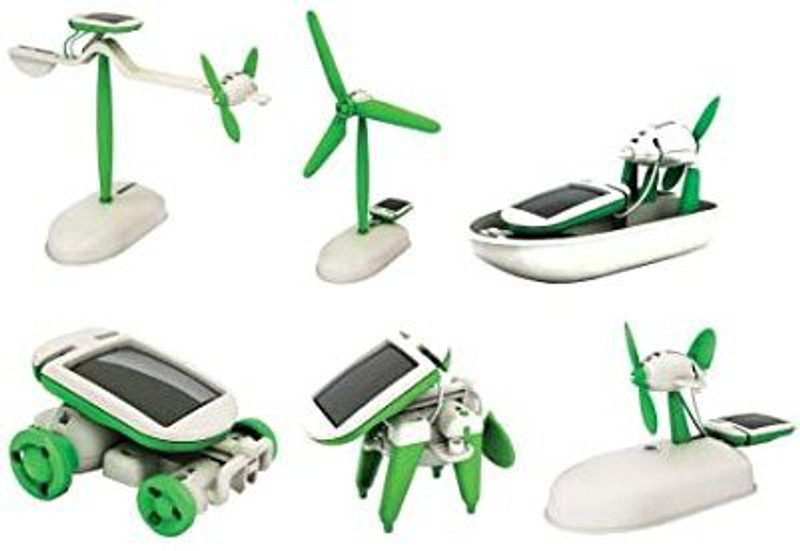 Kmc kidoz 6 in 1 Solar Power Energy Robot Kit Science School Projects for Learning Purpose(Multicolor)