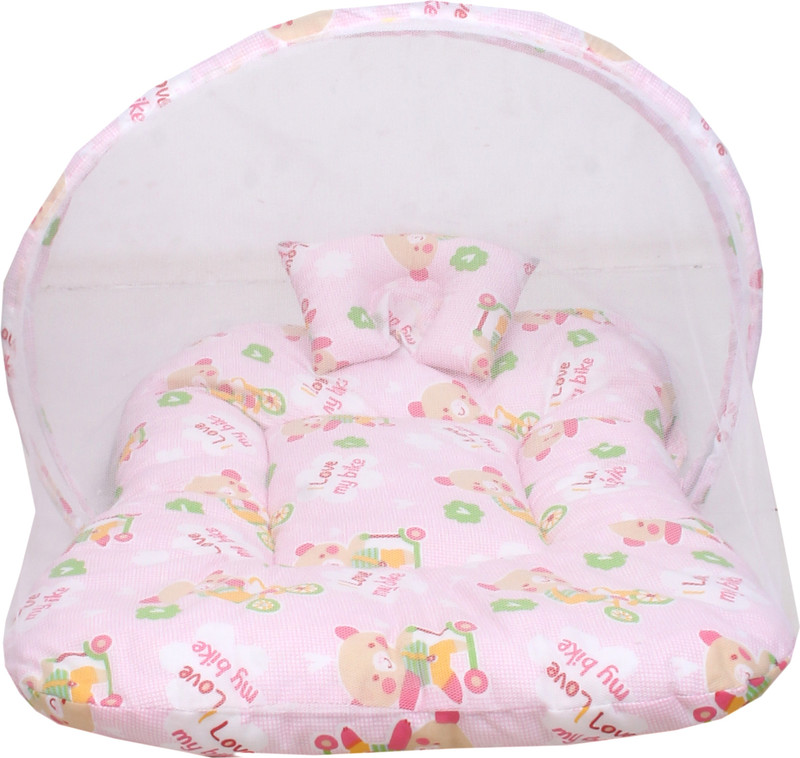 RBC RIYA R pink lmb net baby mosquito net bed crib(Fabric, Pink)