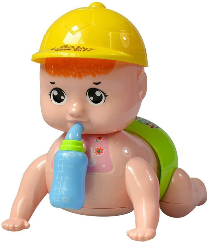 mega star Musical Baby Crawling Toy with 3D Lights & Music Toys for Kids(Multicolor)