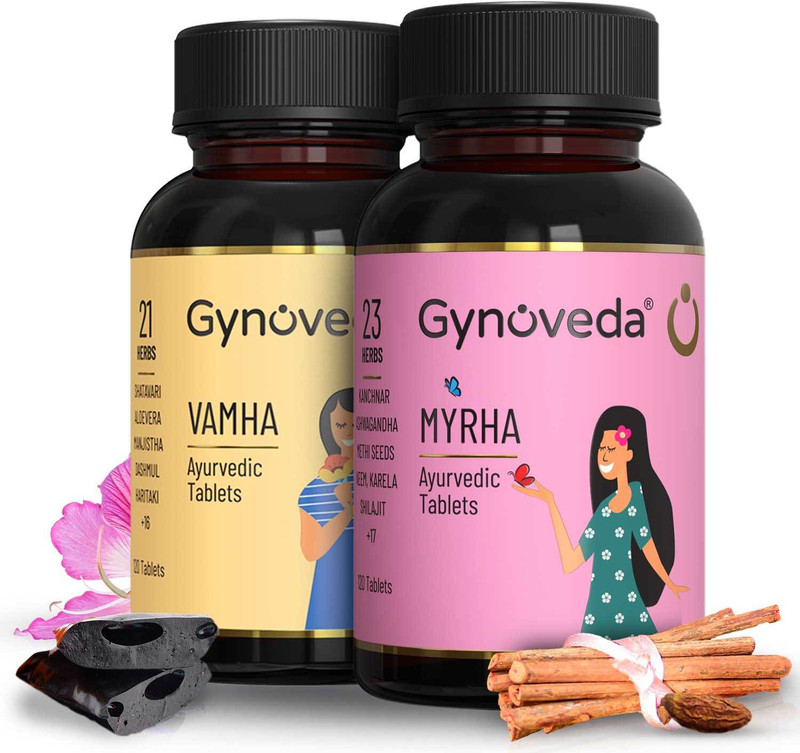 Gynoveda PCOS, PCOD With Delayed Periods Ayurvedic Tablets, Treat Root Cause 1440 Tablets(Pack of 12, 1440 Tablets)