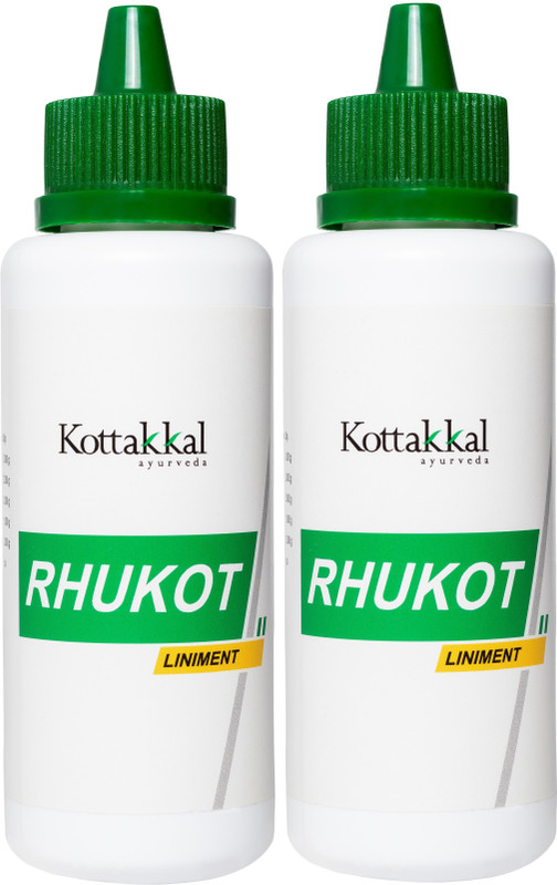 Kottakkal ayurveda Rhukot Liniment for Body Pain 100% Ayurvedic Liquid(Pack of 2, 200 ml)