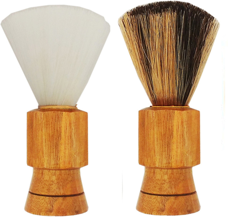 KYP Fashion Sheesham Wooden Handle Natural Hair  For Men & Boys Pack of 2 Shaving Brush(Pack of 2)