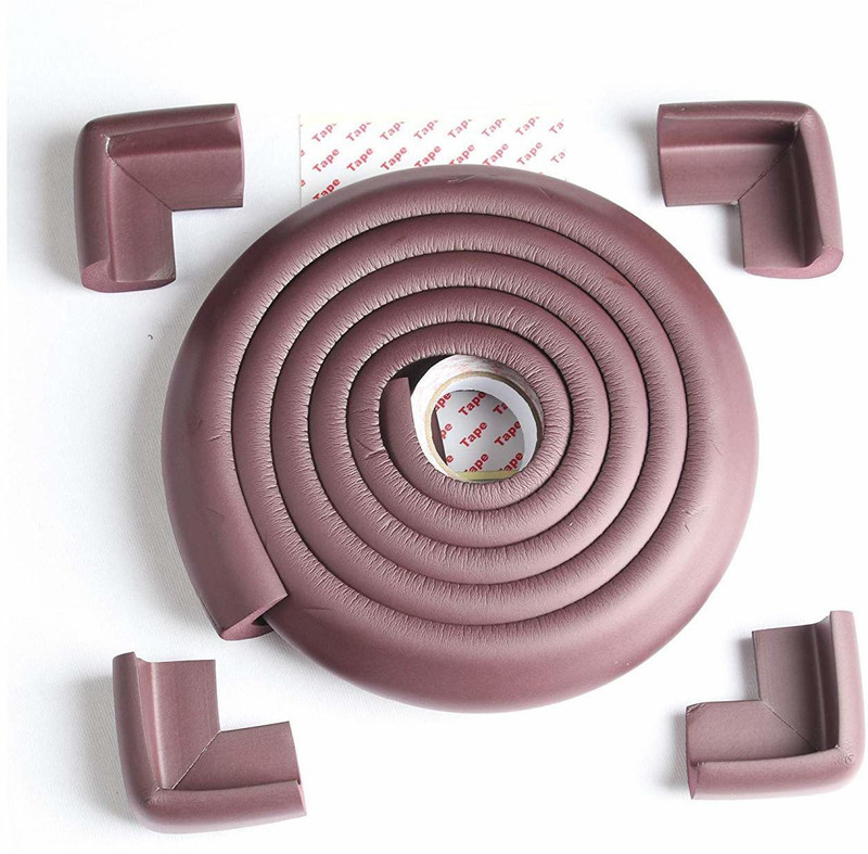 SHOPOWARE Edge & Corner Guard for Baby Proofing | Child Safety Furniture Bumper (Brown)(broen)