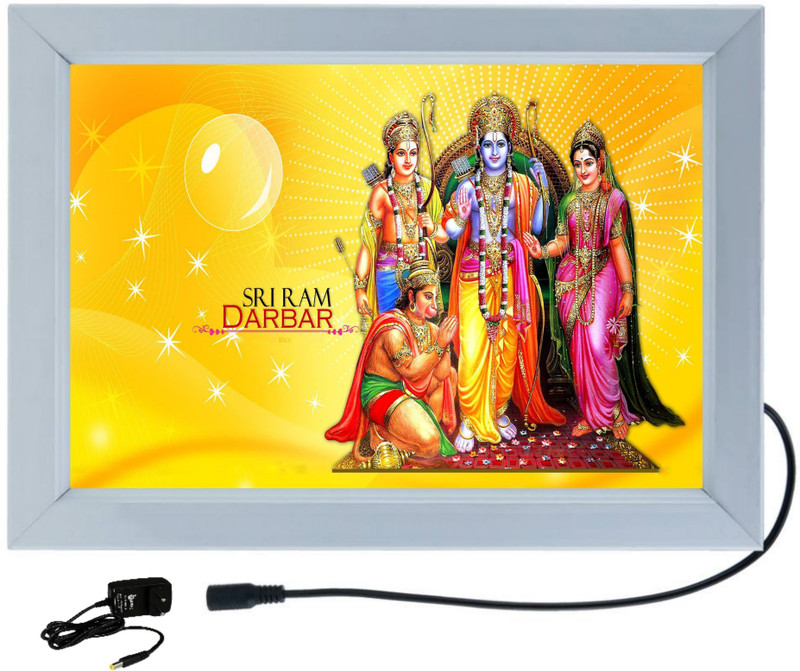 ANSHUL INTERNET SRI RAM DARBAR 18 inch ALUMINIUM LED FRAME(Silver)