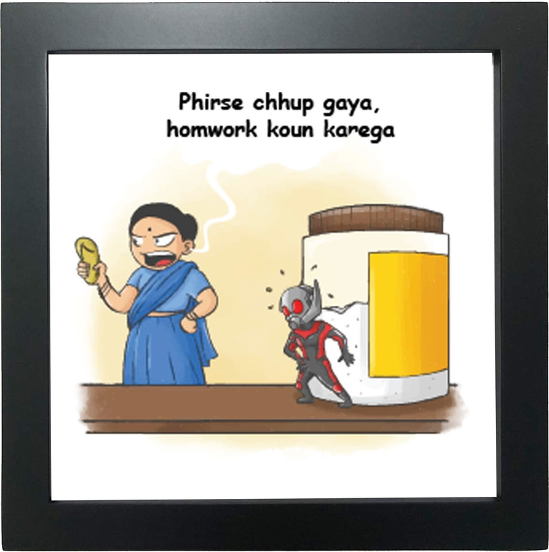Northland Superhero Mother's Day Desk Frame - Phir Chhup Gaya - Ideal Gift for Mother 6.5 inch Poster(Multicolor)