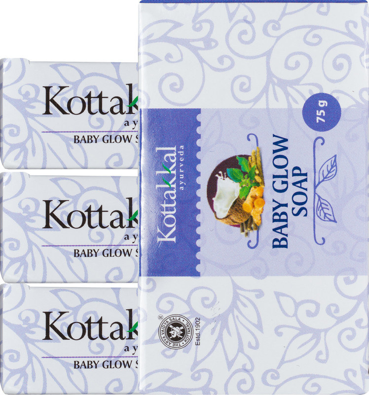 Kottakkal ayurveda Baby Glow Soap For Healthy Glowing Skin(4 x 75 g)