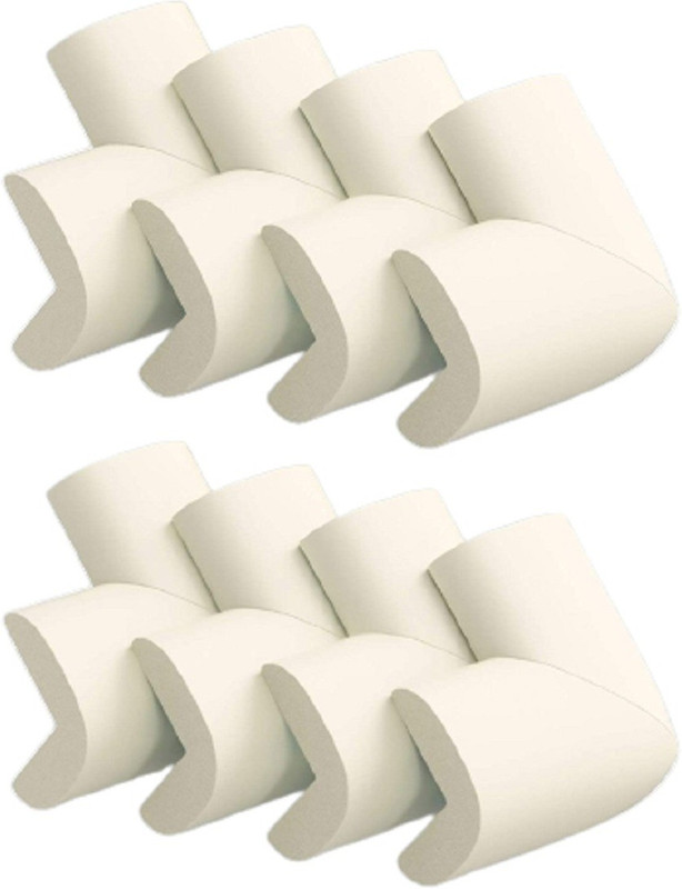 HENIJ 8 Pcs Corner Protectors for Baby Safety Furniture Safety Bumper with Tape(Cream)(Cream)