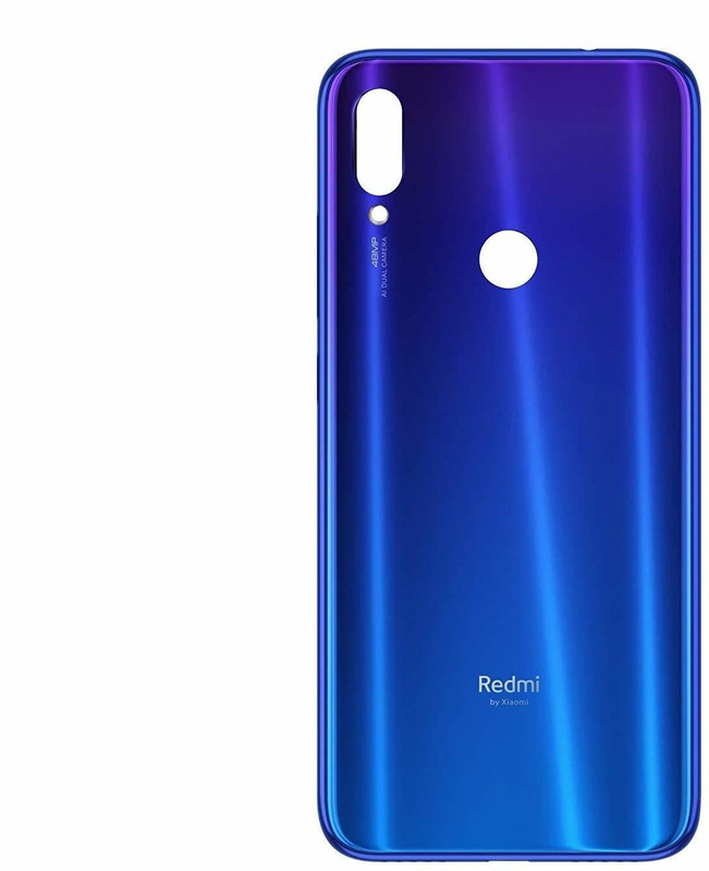 BUMB XIAOMI REDMI NOTE 7 PRO (GLASS) WITH PROPER L,OGO Back Panel(NEPTUNE BLUE)