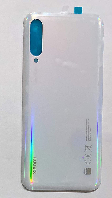 AceKing Xiaomi Mi A3 Battery Door Back Panel Glass Body with Logo & Adhesive Sticker Back Panel(White)