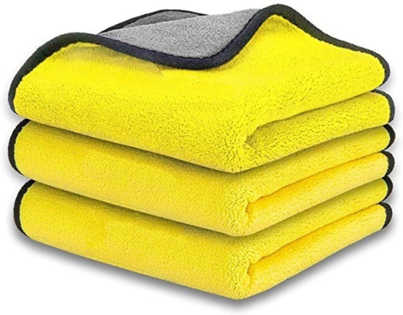 CARE AUTO PARTS Microfiber Vehicle Washing  Cloth(Pack Of 3, 600 GSM)