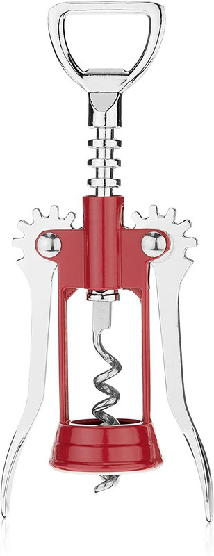 Iktu 1014 RIMEI Wing Corkscrew Wine Opener, Rubber-touch Finish For Non-slip Cap Opener Bottle Opener(Pack of 1)