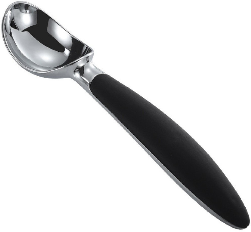 HENIJ 1 PCS Kitchen Stainless Steel Cake Dessert Ice Cream Scoop,Non-Slip Rubber Grip Kitchen Scoop