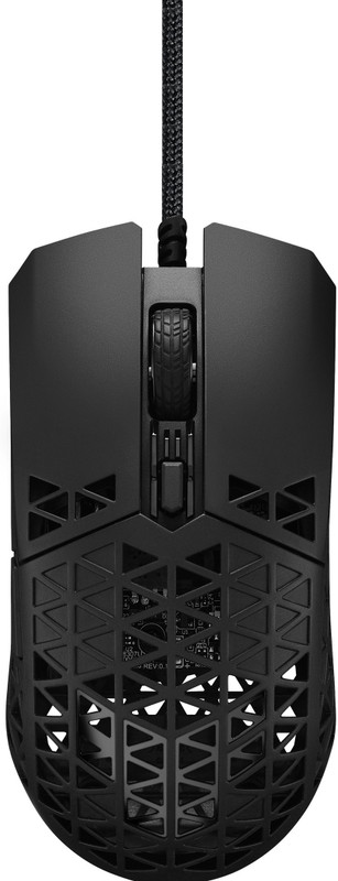 ASUS TUF Gaming M4 Air / Ultralight(49gm),Water Resistant,Paracord Cable,upto 16k DPI Wired Ambidextrous Optical Gaming Mouse(USB 2.0, Black)