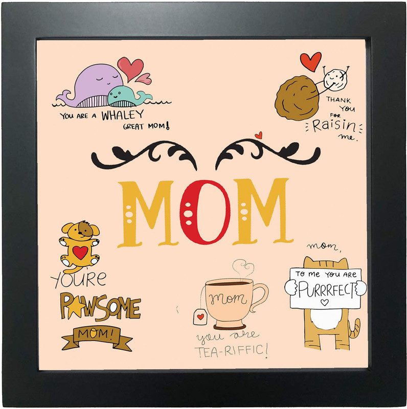 Northland Superhero Mother's Day Table Frame - Ghr me Makdi ka Jaala - Gift for Mother 6.5 inch Poster(Multicolor)