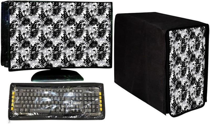 Dhan Kaur Creaters DESKTOP COVER FULL SET for 20 inch Computer Desktop Cover - M24-Monitor,Keyboard & CPU Cover(Multicolor)