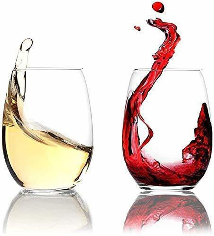 snowworld (Pack of 4) Bear wine glass 400 ml Glass Set Wine Glass(400 ml, Glass, Clear)