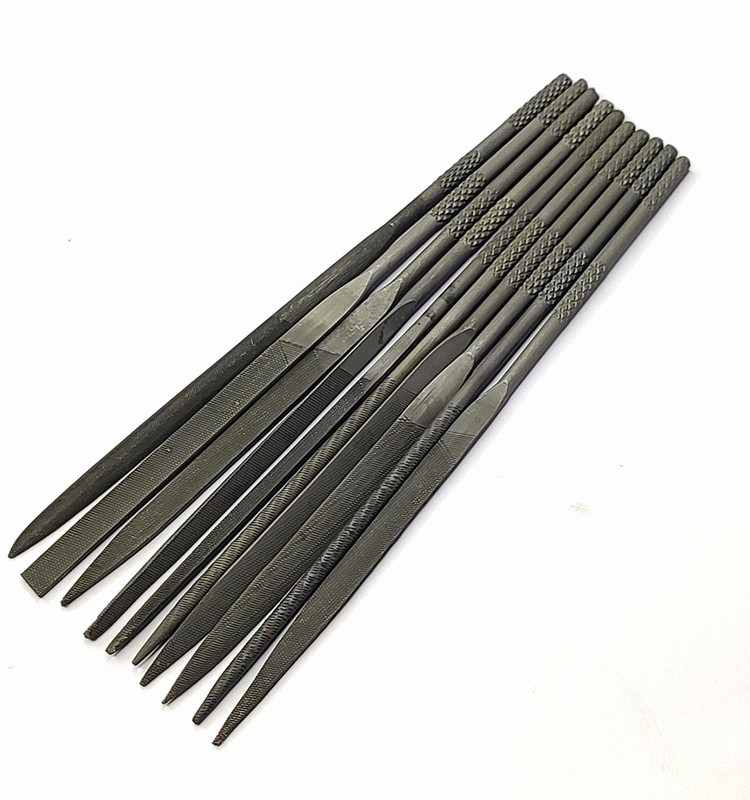 Luxuro File Needle (Set Of 10 Pcs) In Plastic Pouch 14 Cm Superior Knife Sharpening Steel(Steel)