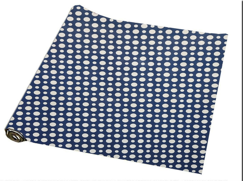 SAVEIT Polyester Drawer Mat(Blue, White, Extra Large)