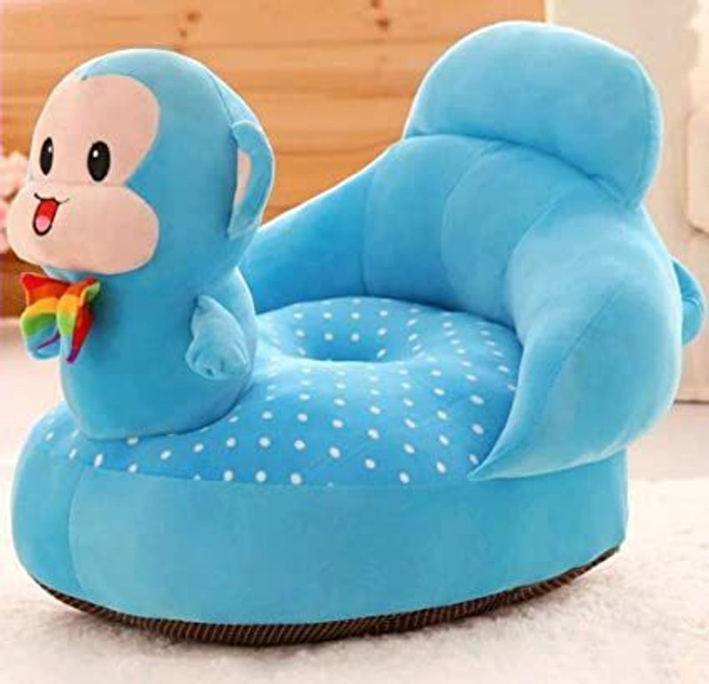 JASIL Sofa for Kids Soft Plush Cushion Baby Sofa Seat Or Rocking Chair for Kids  - 35 cm(Blue)