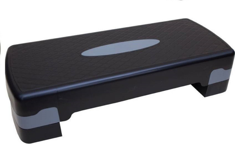 WDS Aerobic Stepper Adjustable Aerobic Platform Stepper with Risers Step Stepper(Black, Grey)