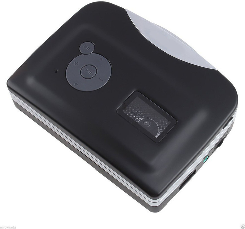 Etzin Cassette Player with Stereo Speakers Headphone Jack Cassette Recorder Player MP3 Player(Black, 0 Display)