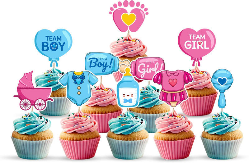 ZYOZI Baby Shower CupCake Topper 10PCS Baby Shower Party for boy or girl baby shower Cupcake Topper(074859 Pack of 10)