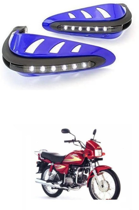 PRTEK Motorcycle Universal Bike Hand Guards with DRL Running Light 339 Bike Crash Guard(Hero)