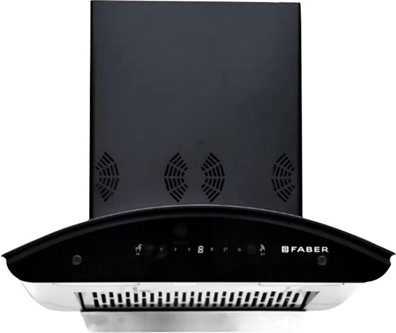 FABER Combo(Orient Express 3D+Hob GB 724) Auto Clean Wall Mounted Black 1225 CMH Chimney