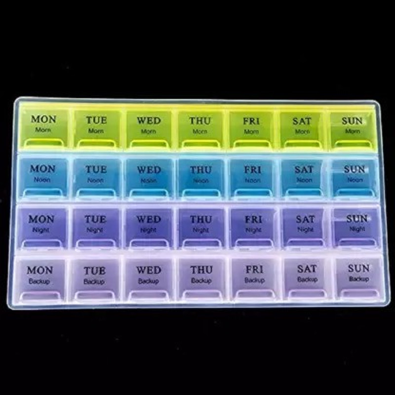 Viven enterprise 1 week 28 Days 4 Weeks for 7 Days Pill Storage Medicine Box Pill Box(Multicolor)
