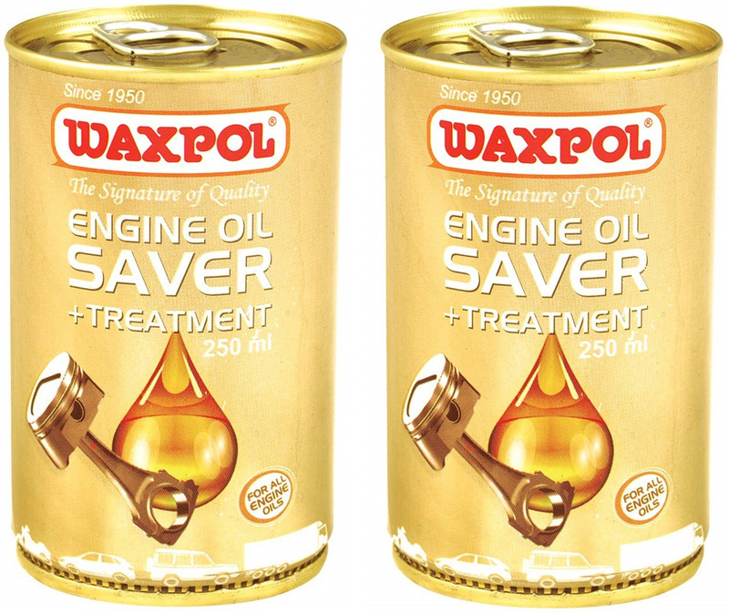 waxpol Engine Oil Saver+Treatment 250ml pack of 2 High-Mileage Engine Oil(500 ml, Pack of 2)