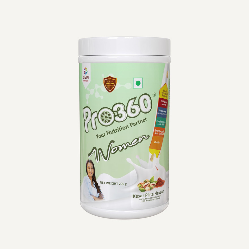 PRO360 Women Protein Supplement Calcium Iron for Stronger Bones / Improved Haemoglobin Nutrition Drink(200 g, Kesar Pista Flavored)
