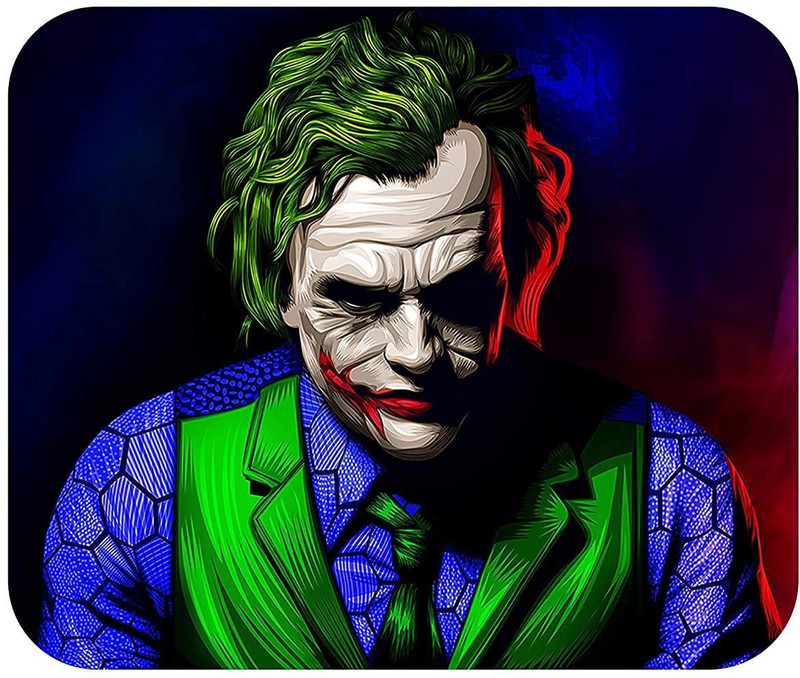 ZORI ™ Joker Green RED for Computer Laptop PC, Work from Home, Rubber Base Non Slip Base Mousepad(Multicolor)