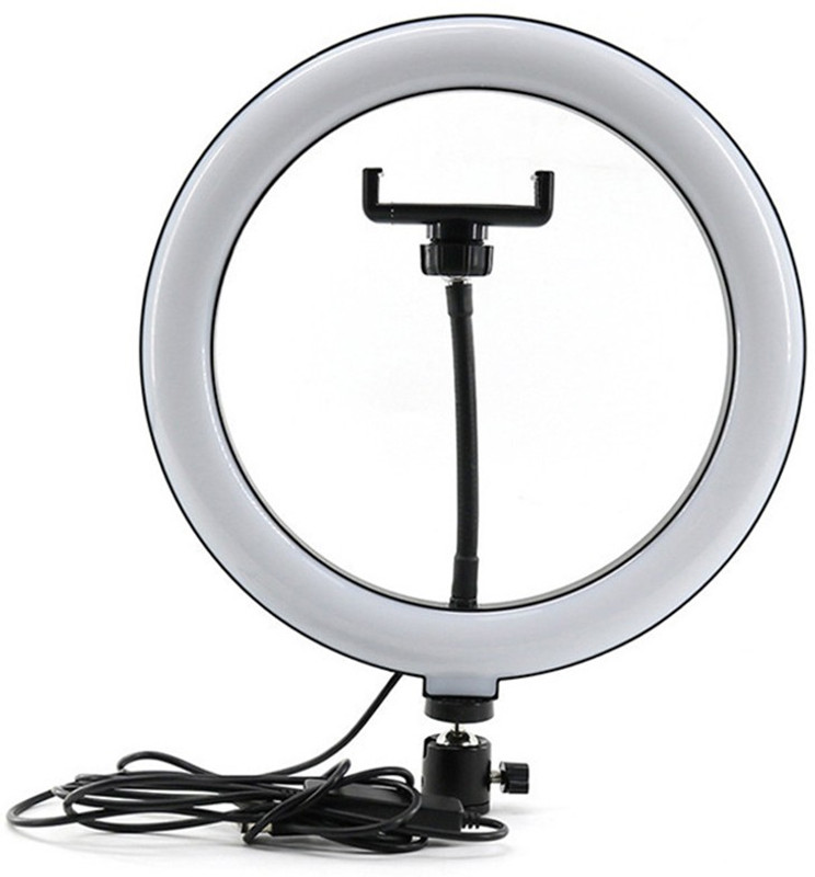 POZUB 10inch Big Selfie LED Ring Light Flash Photography Beauty Led Light Makeup Ring Tripod, Monopod, Monopod Kit, Tripod Bracket, Tripod Ball Head, Tripod Kit(White, Black, Supports Up to 700 g)