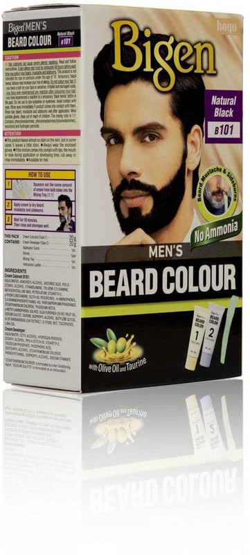 Bigen Men's Beard Color B 101 ( Natural Black ) , Natural black B101