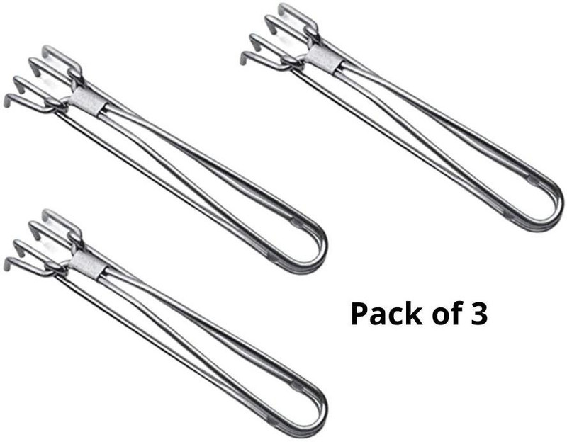 FarQue Steel Pakad Tongs Vessel Utensils Holder Tong for Kitchen/Doctor Pakkad (Pack of 3) 30 cm Utility Pakkad(Pack of 3)