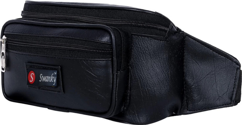 Swanky Leather Waist Pack Travel bag for Money|Belt| Cards| Mobile|Documents|Books And Bills Dairy Pouch Cross Side Bags for men Women. With Belt Stylish Waist Luggage Accessories With Trust Unisex PU Waist Pack bag with Belt for travel(Brown)