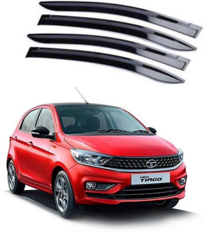 KRISHNA AUTO For Non-convertibles Front, Rear Wind Deflector(Tinted Tata Tiago)