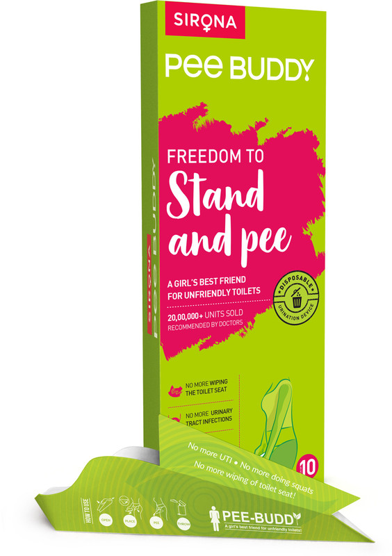 PeeBuddy 20 Funnels Disposable Stand and Pee Female Urination Device for Women Disposable Female Urination Device(Green, Pack of 20)