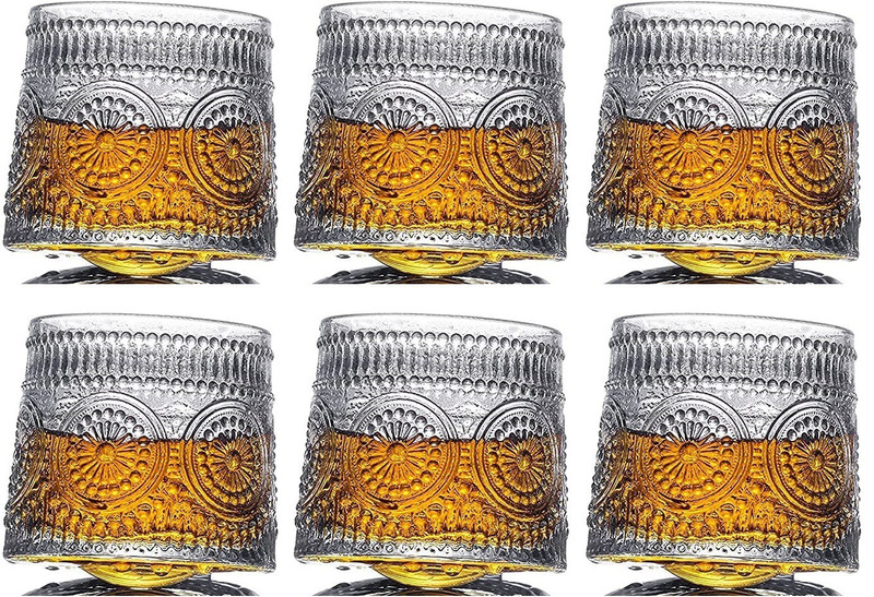 Vastarpara (Pack of 6) Fancy Dancing Whisky Glass Set of 6 Glass Whisky Glass(170 ml, Glass, Clear)