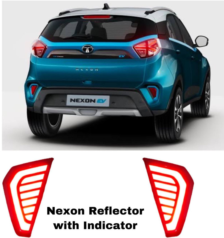 RohanEshop Tata Nexon 2021( Matrix ) Reflector with Indicator Type - A Car Reflector Light(Red)