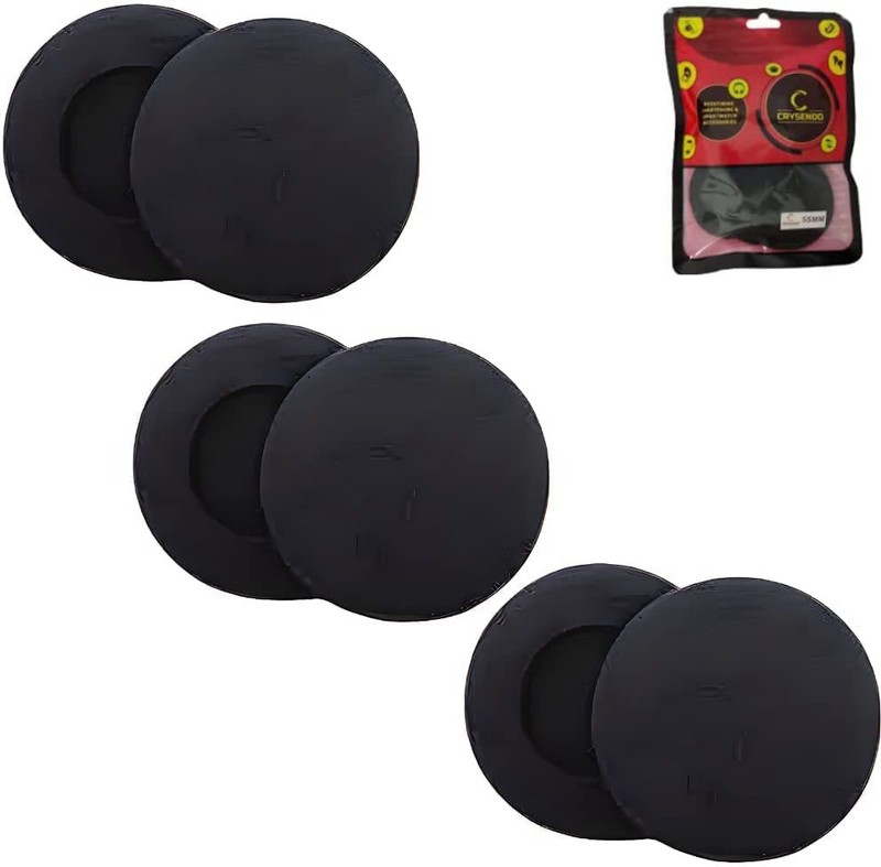 Crysendo Headphone Cushion For SennheiserPX80/95/PC8/PX180(55mm/5.5cm)|5MM Thick(3 pairs) Over The Ear Headphone Cushion(Pack of 3, Black)