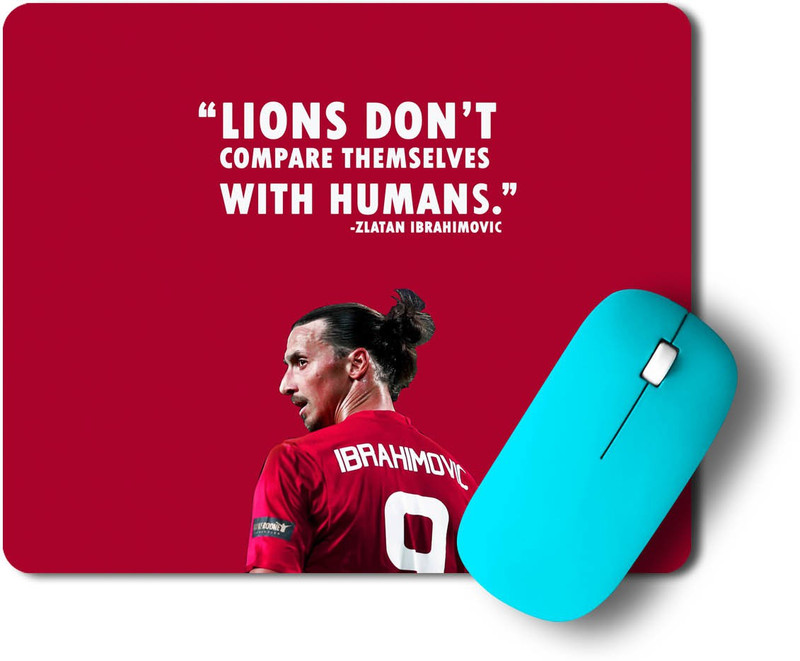 gray wall Zlatan Nonslip Base Graphic Non Slip Base Mousepad(Multicolor)