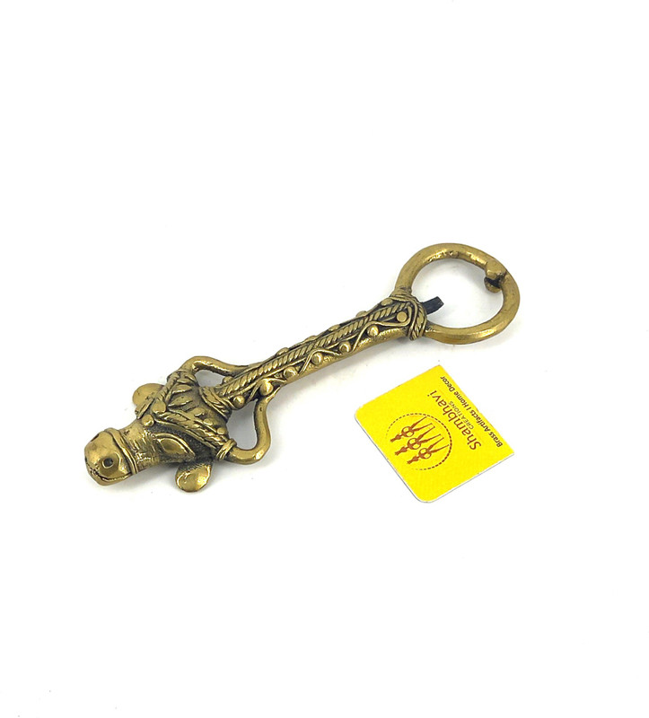 Shambhavi Creations Brass Bottle Opener Handmade in Bastar Dhokra Art, 4.75 inch Bottle Opener(Pack of 1)