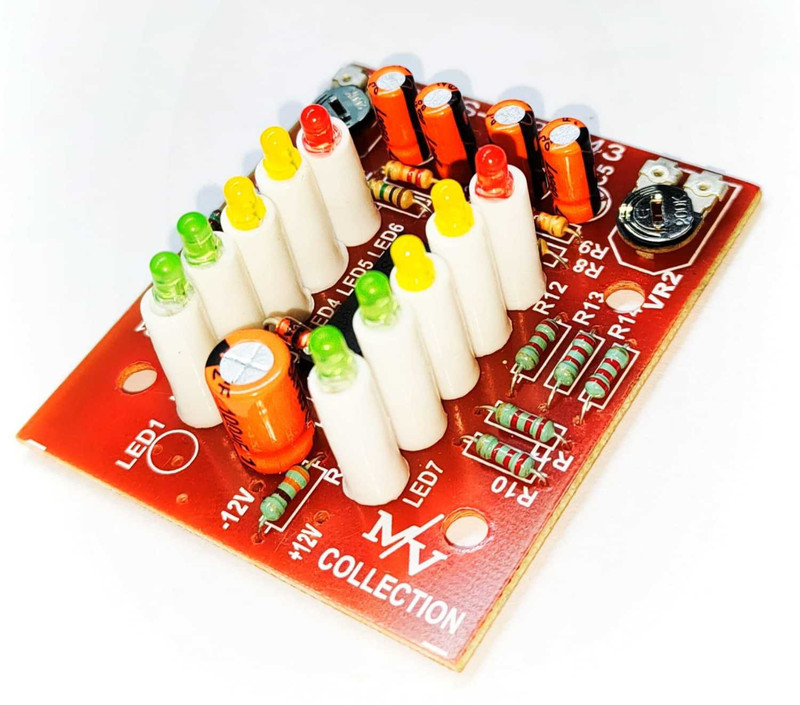 M V COLLECTION STEREO VU METRE 10 LED HIGH QUALITY FOR PROFFESTIONAL AMPLIFIERS Electronic Components Electronic Hobby Kit