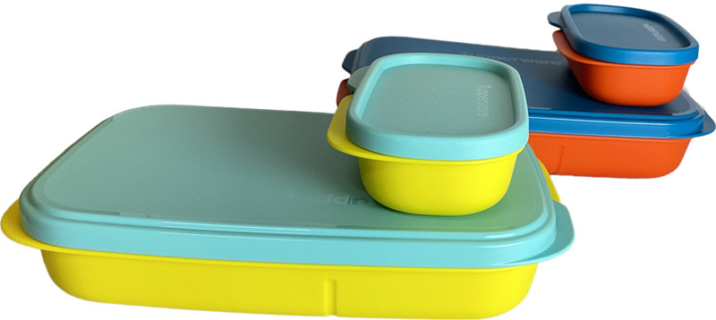 TUPPERWARE Mylunch Liquid Tight Lunch Box 2 Containers Lunch Box 2 Containers Plastic Office Lunch Box(590 ml)