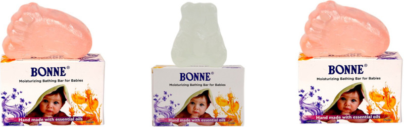 BONNE Baby Soap Peach & Lavender (Pack of 3) | 75 gm each(3 x 75 g)
