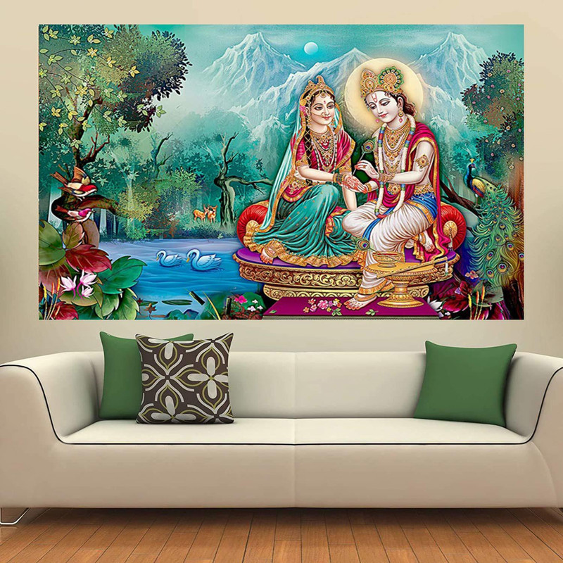 DECOR INDIA SOLUTION 91 cm x 60 cm Waterproof Floral & Botanical Vinyl Wallpaper(Multicolor)