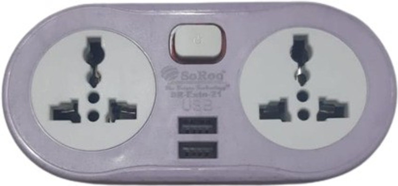Akshita SR-EXTN-21 2-Way Power Socket & 2 USB Charger(Mullti Color)